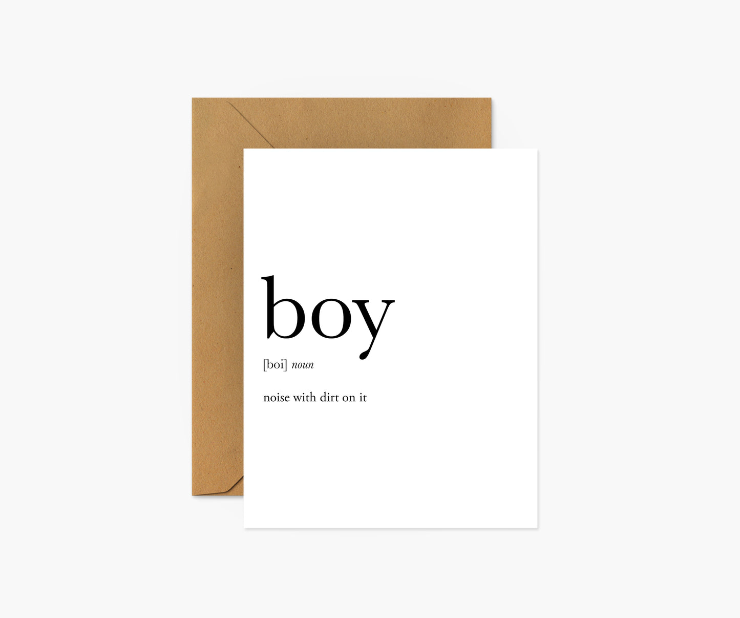 Boy Definition Baby Card | Footnotes Paper