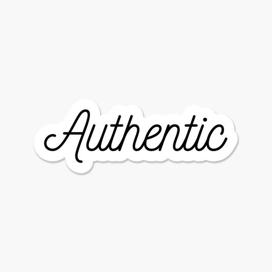Authentic - Motivational Sticker - Footnotes Paper