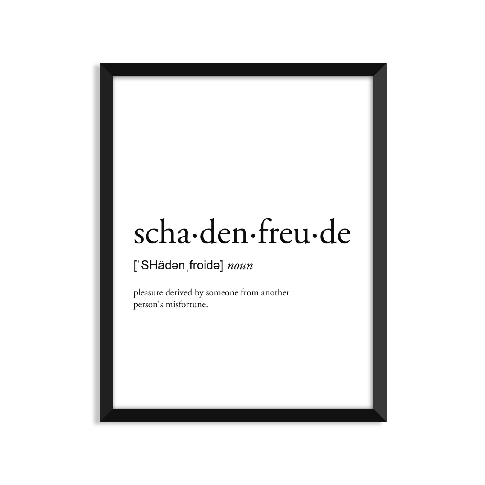 Schadenfreude Definition Everyday Card