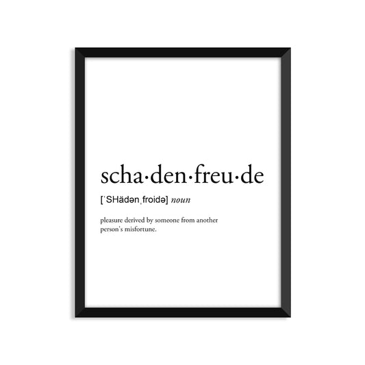 Schadenfreude Definition Everyday Card