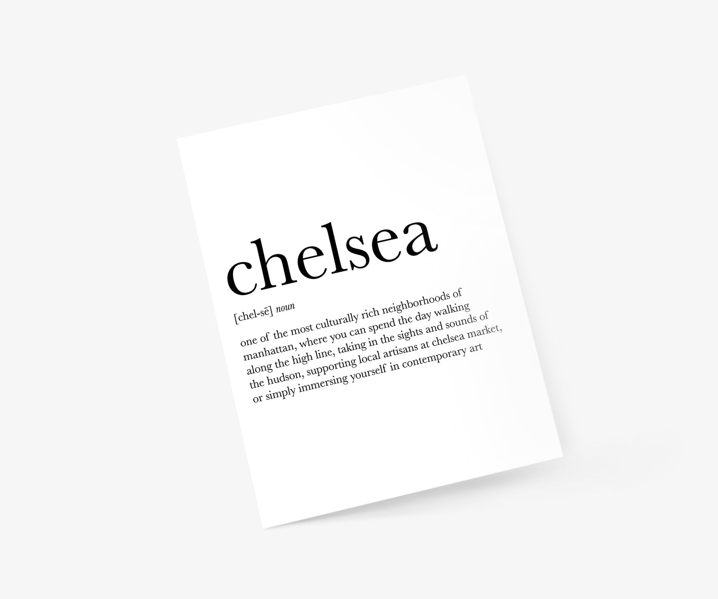 Chelsea Definition - New York City