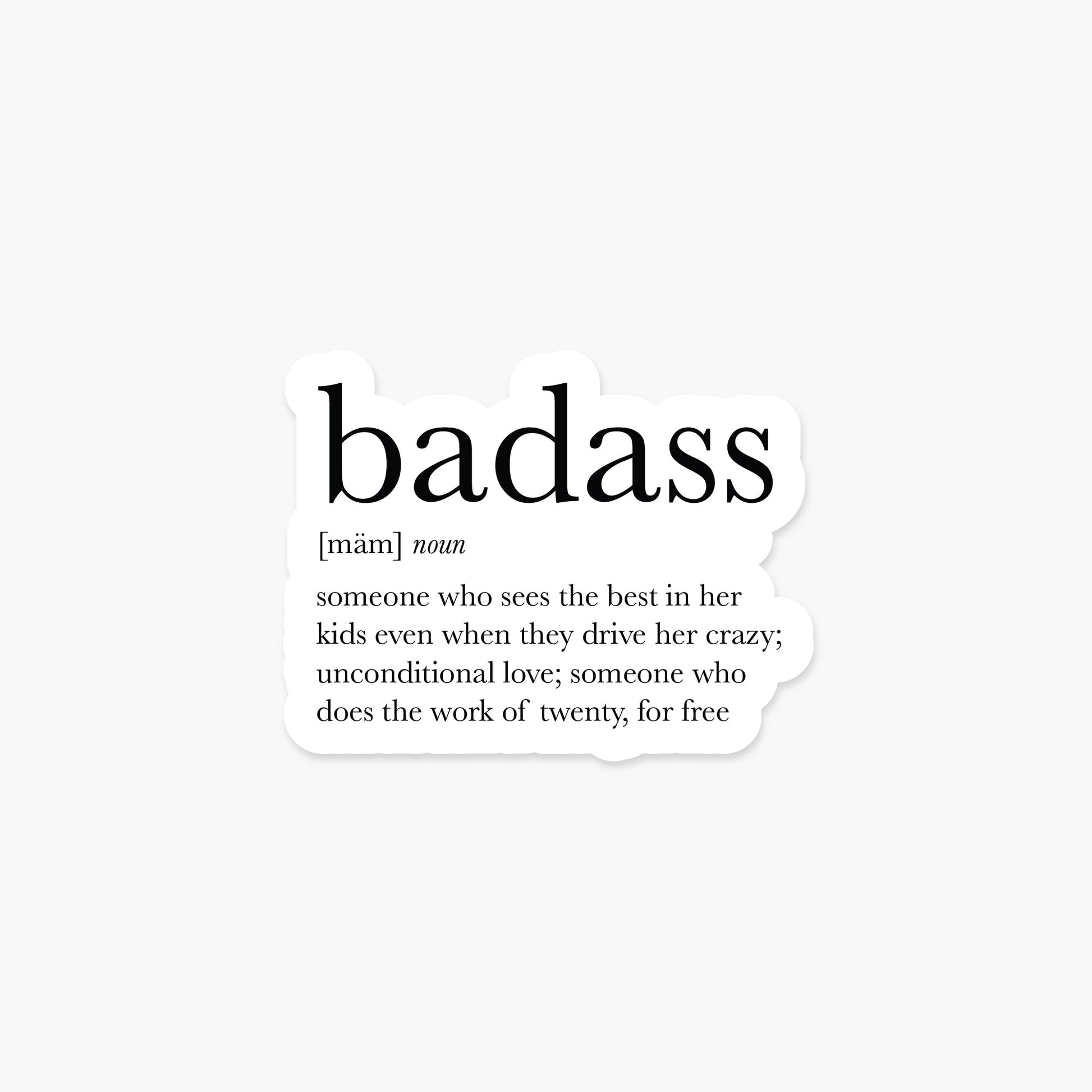 Badass Definition Sticker - Footnotes Paper