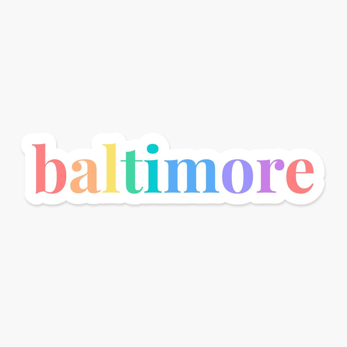 Baltimore, Maryland Sticker - Footnotes Paper