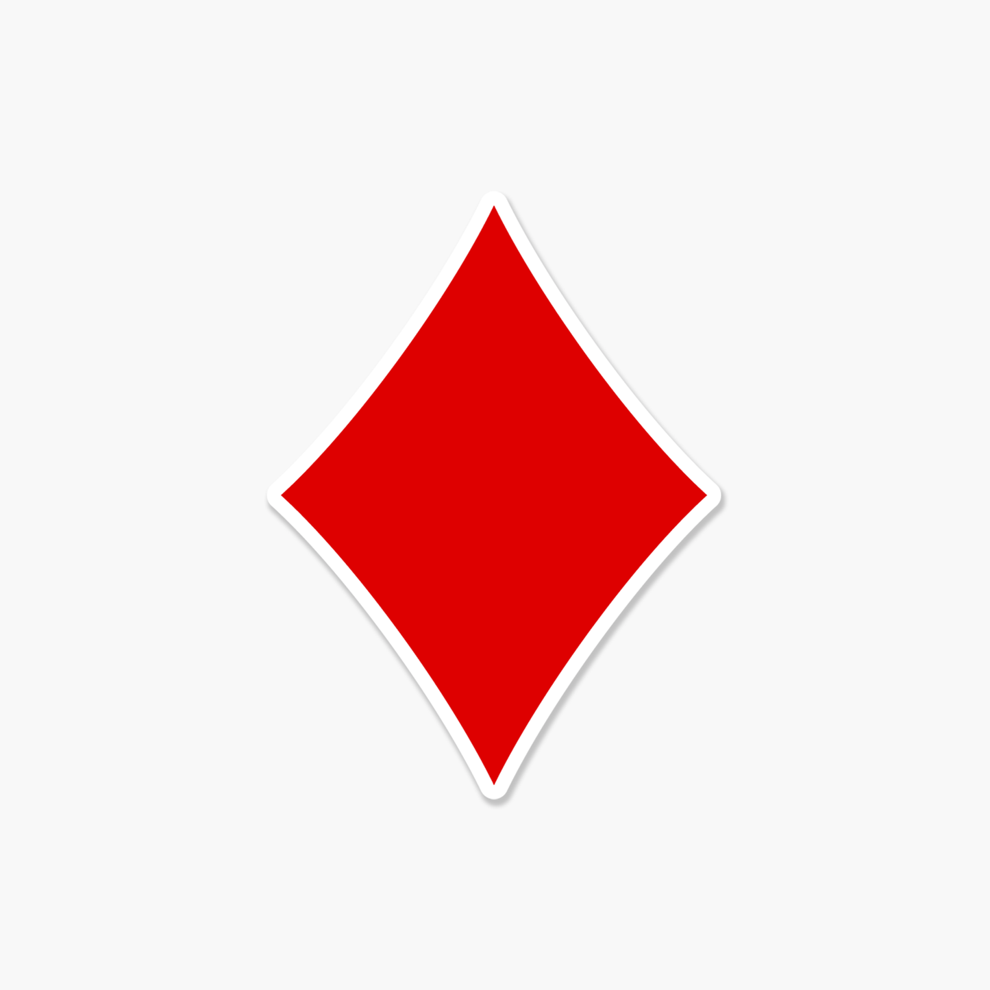 Poker Casino Suit Diamond Everyday Sticker | Footnotes Paper