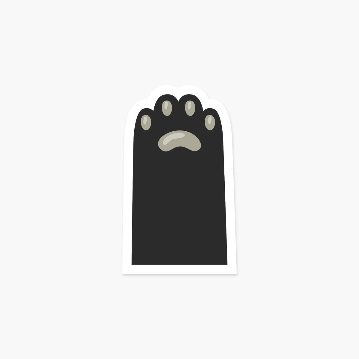 Black Cat Paw Sticker - Footnotes Paper