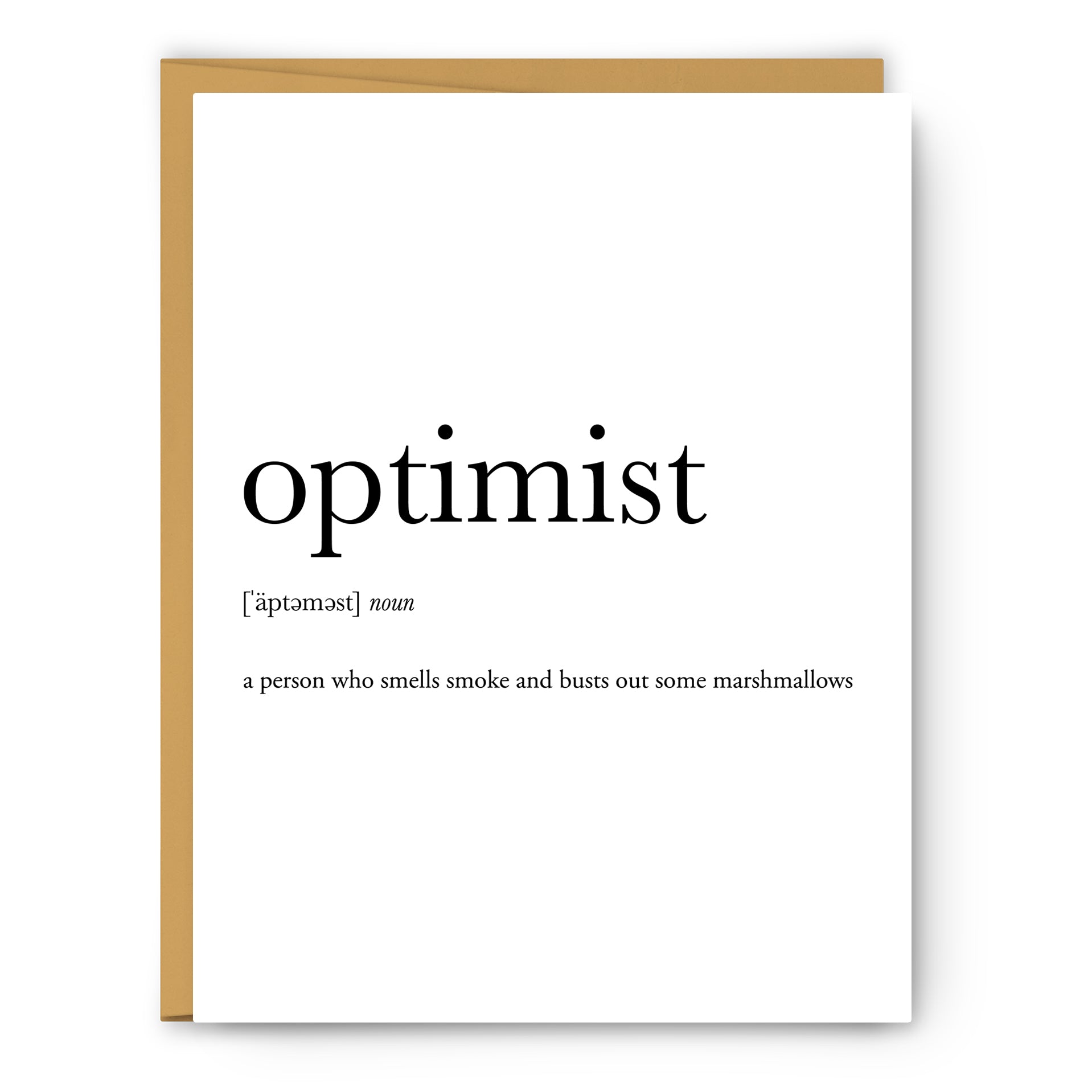 Optimist Definition - Unframed Art Print Or Greeting Card