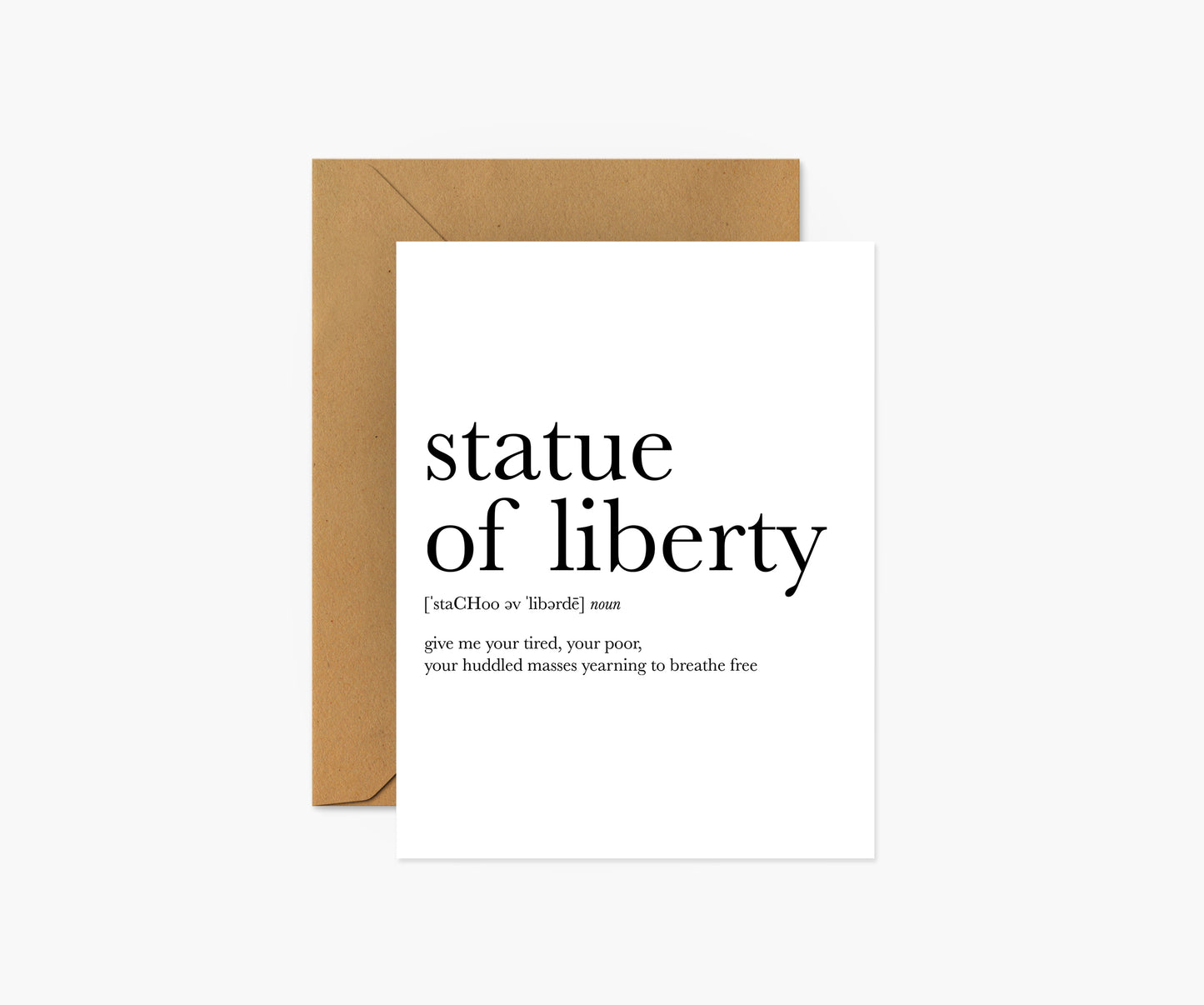 Statue of Liberty Definition - New York City Everyday Card | Footnotes Paper