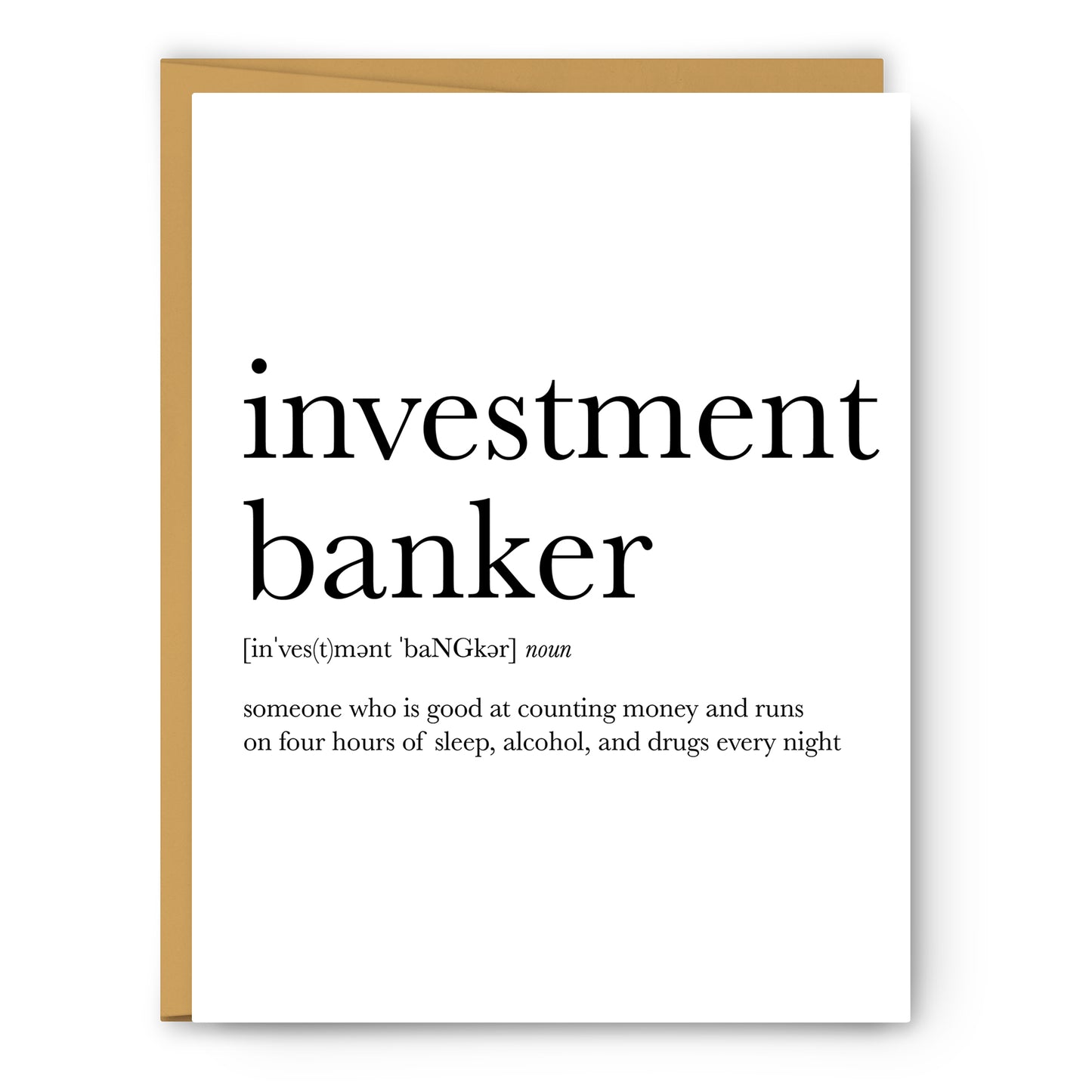 Investment Banker Definition - Unframed Art Print Or Greeting Card