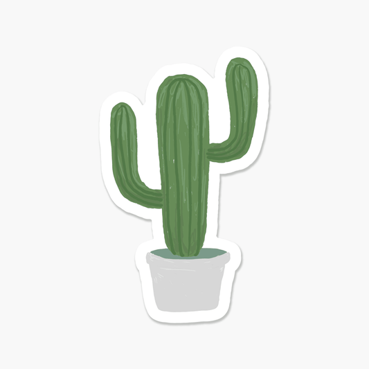 Cactus Scribbled - Plant Sticker - Footnotes Paper