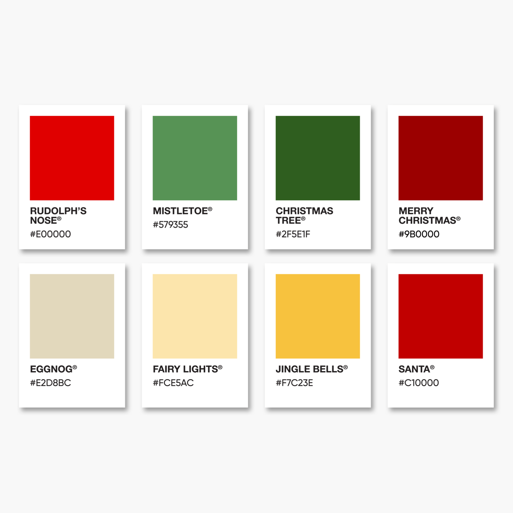 Christmas Color Palette - Sticker Pack - Footnotes Paper