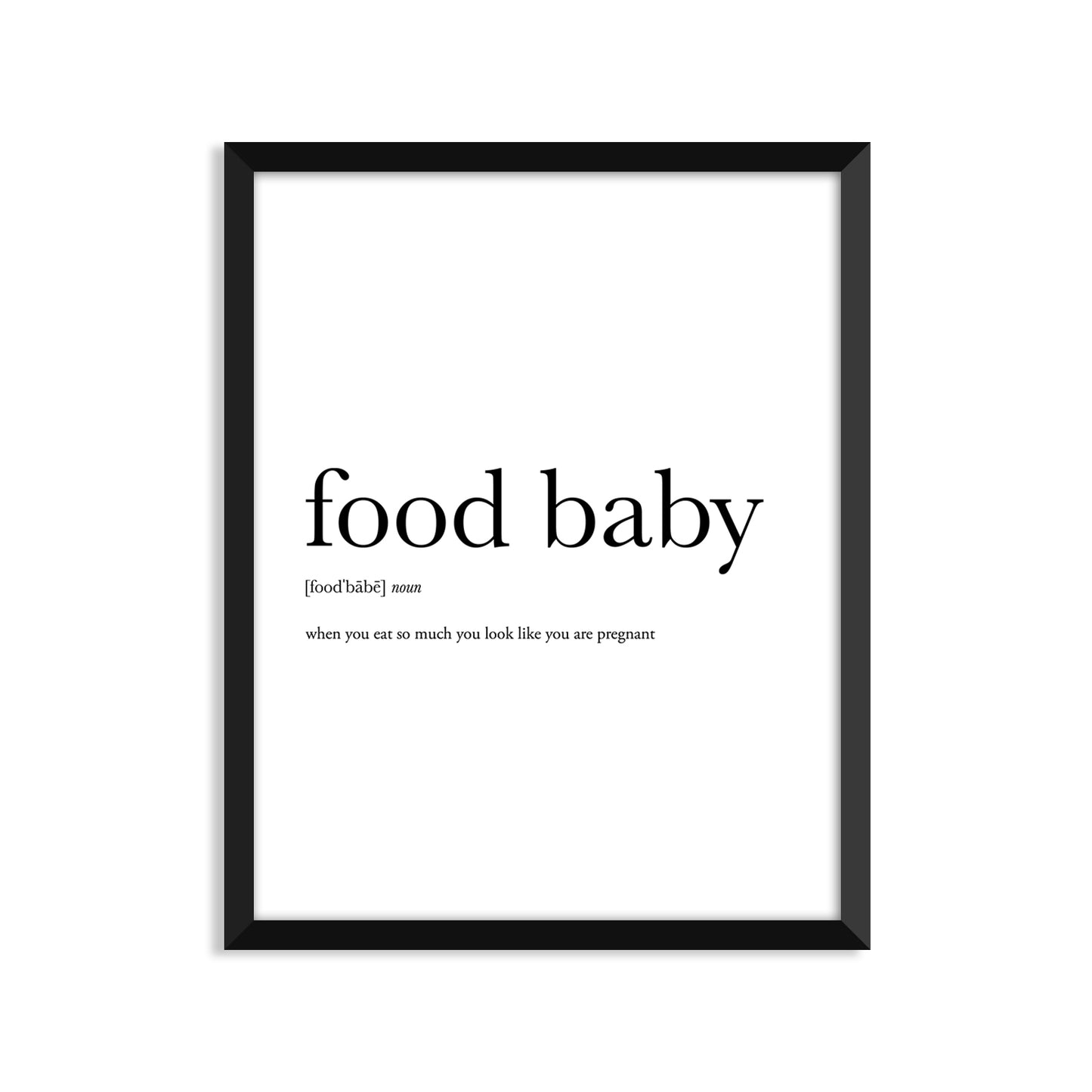 Food Baby Definition - Unframed Art Print Or Greeting Card