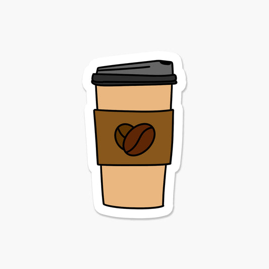 Coffee Cup 3 x 3 in - Food Sticker - Footnotes Paper
