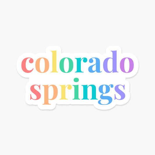 Colorado Springs, Colorado Sticker - Footnotes Paper
