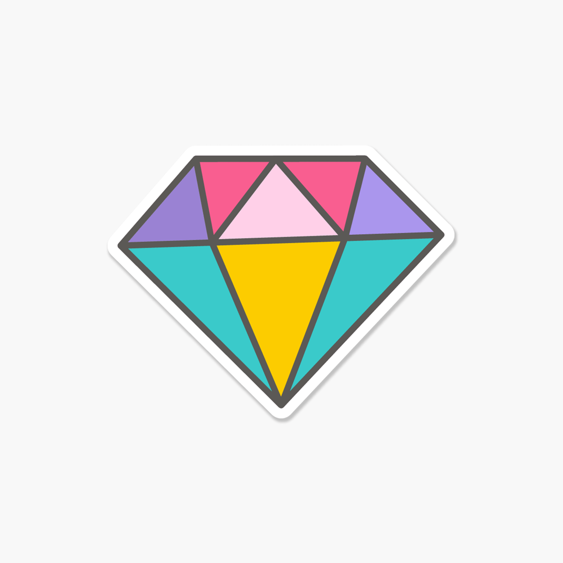 Colorful Diamond - Everyday Sticker - Footnotes Paper