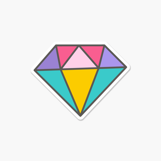 Colorful Diamond - Everyday Sticker - Footnotes Paper