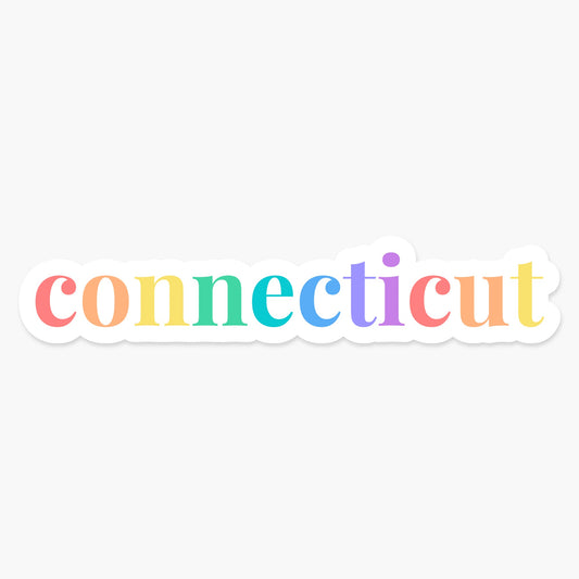 Connecticut US State Sticker - Footnotes Paper