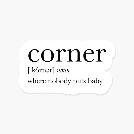 Corner Definition Sticker - Footnotes Paper