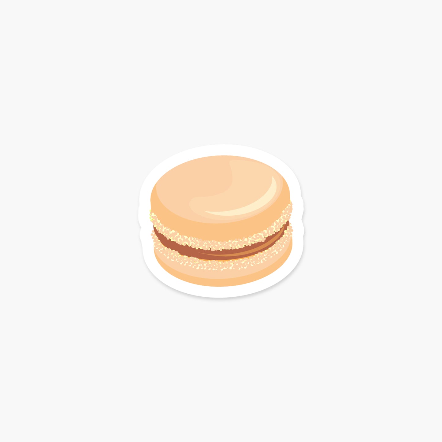 Macaroon Peach - Food Sticker | Footnotes Paper