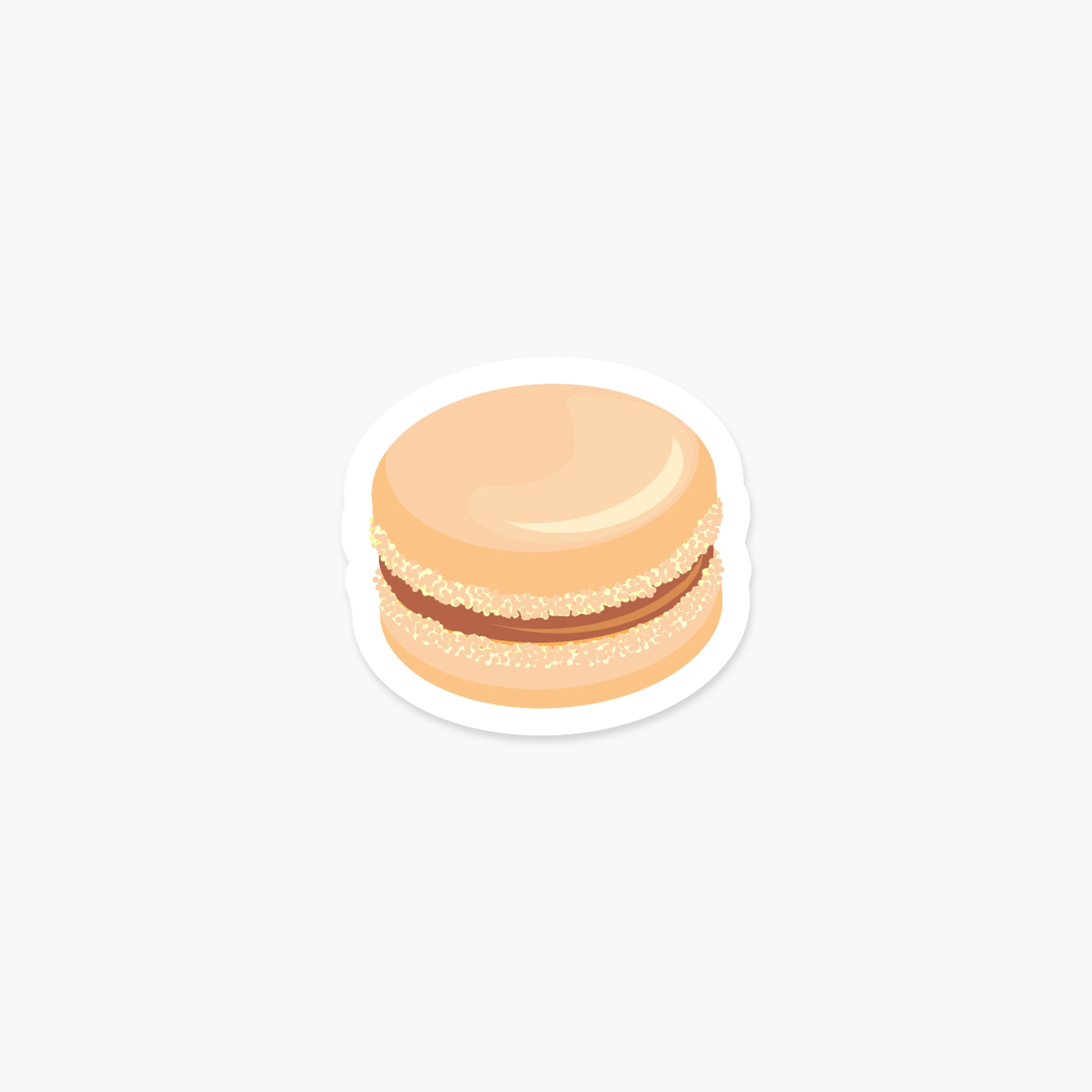 Macaroon Peach - Food Sticker | Footnotes Paper