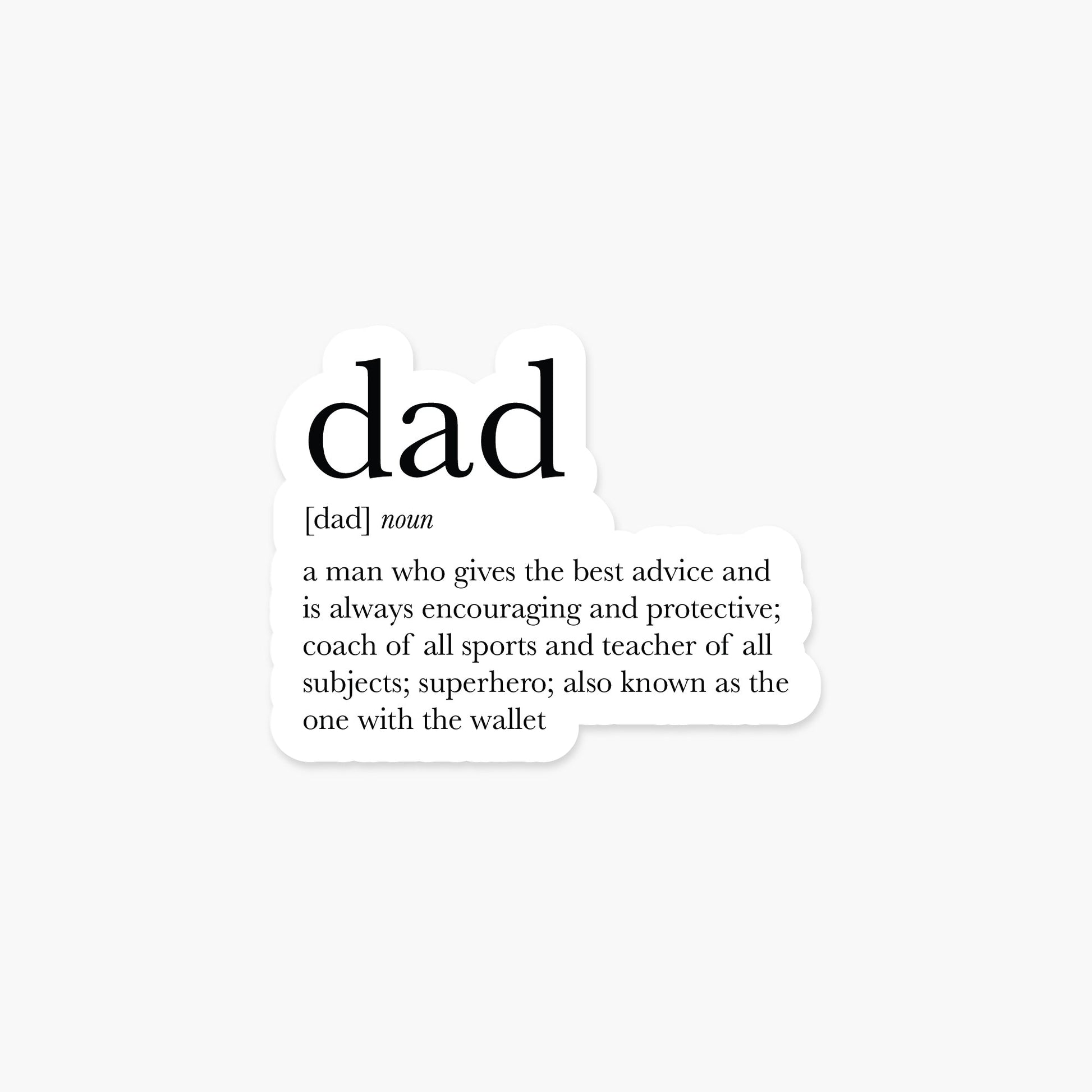 Dad Definition Sticker - Father's Day Sticker - Footnotes Paper
