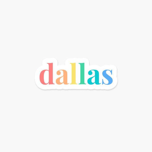 Dallas, Texas Sticker - Footnotes Paper