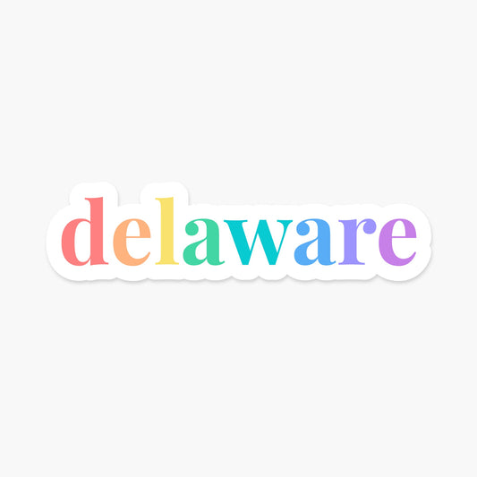 Delaware US State Sticker - Footnotes Paper