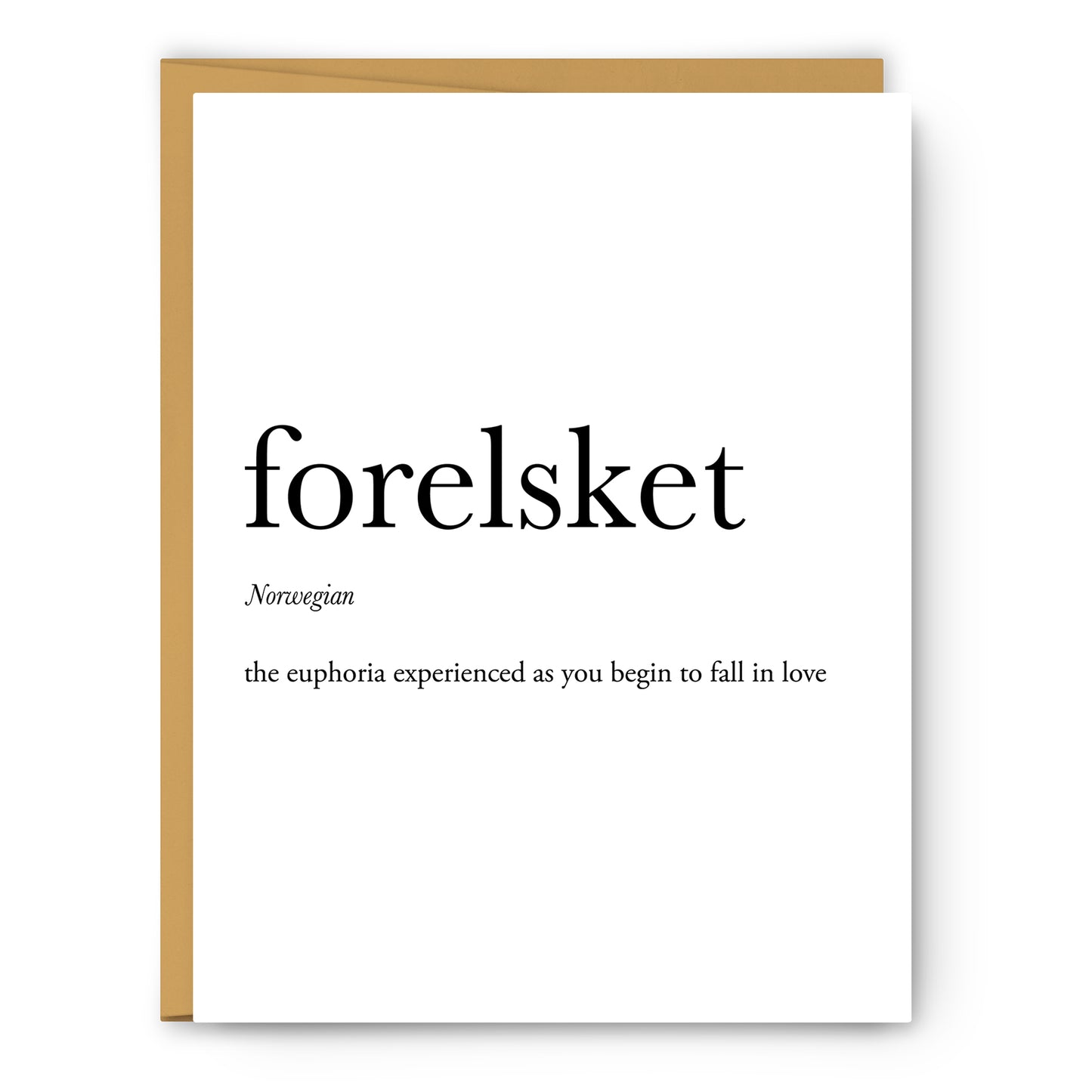 Forelsket Definition Everyday Card