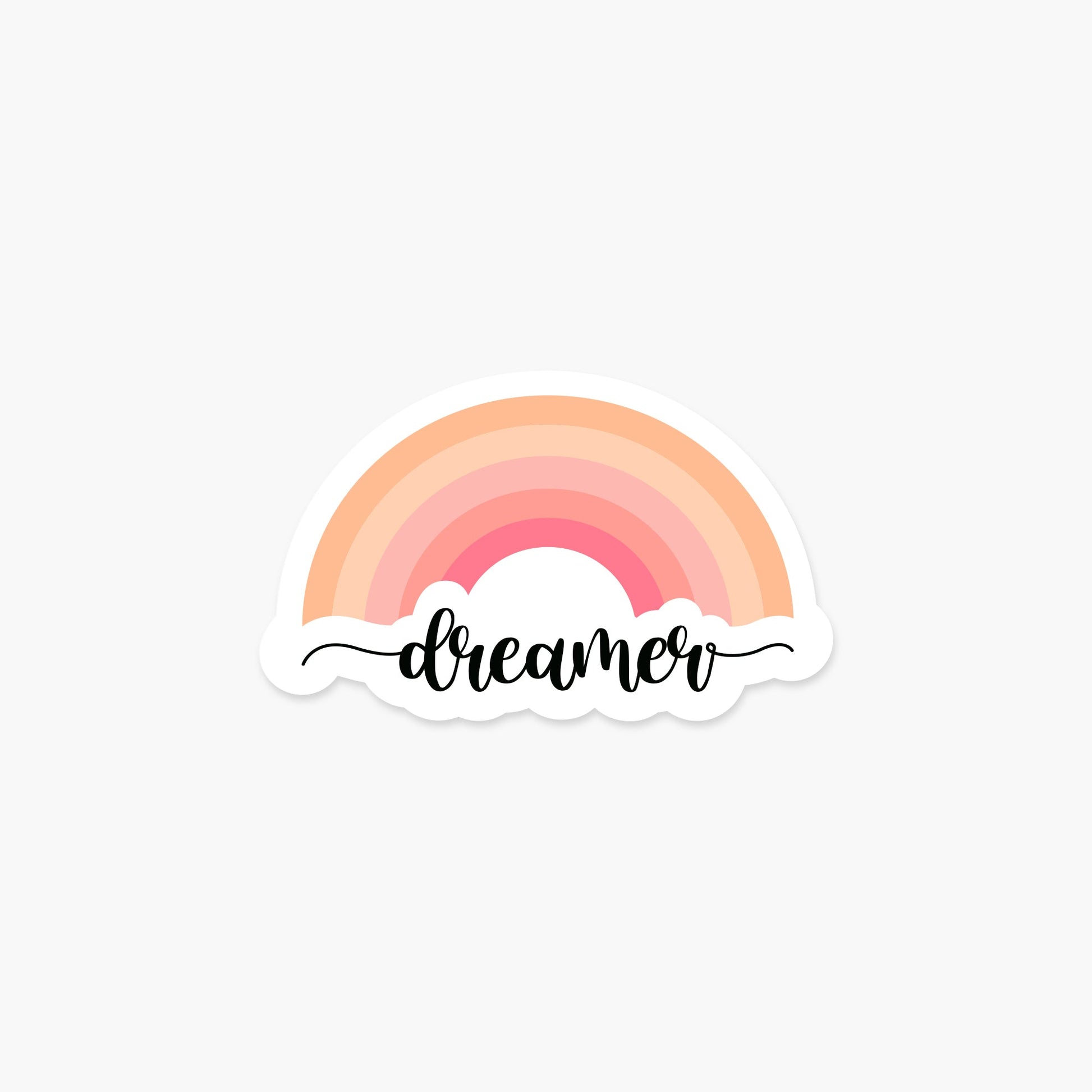 Dreamer Pink Rainbow Sticker - Footnotes Paper