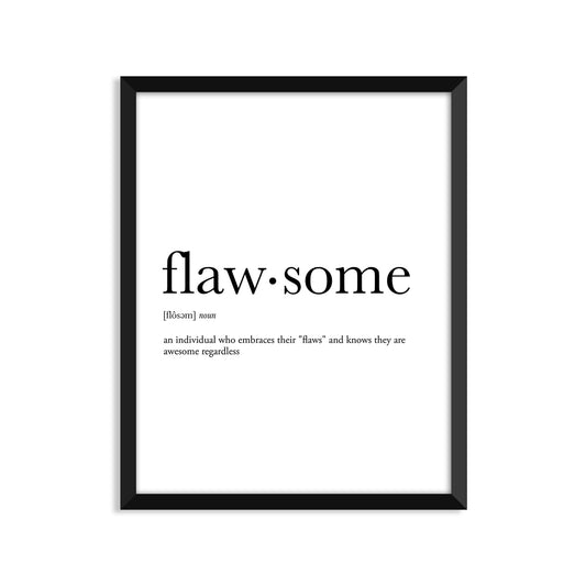 Flawsome Definition - Unframed Art Print Or Greeting Card