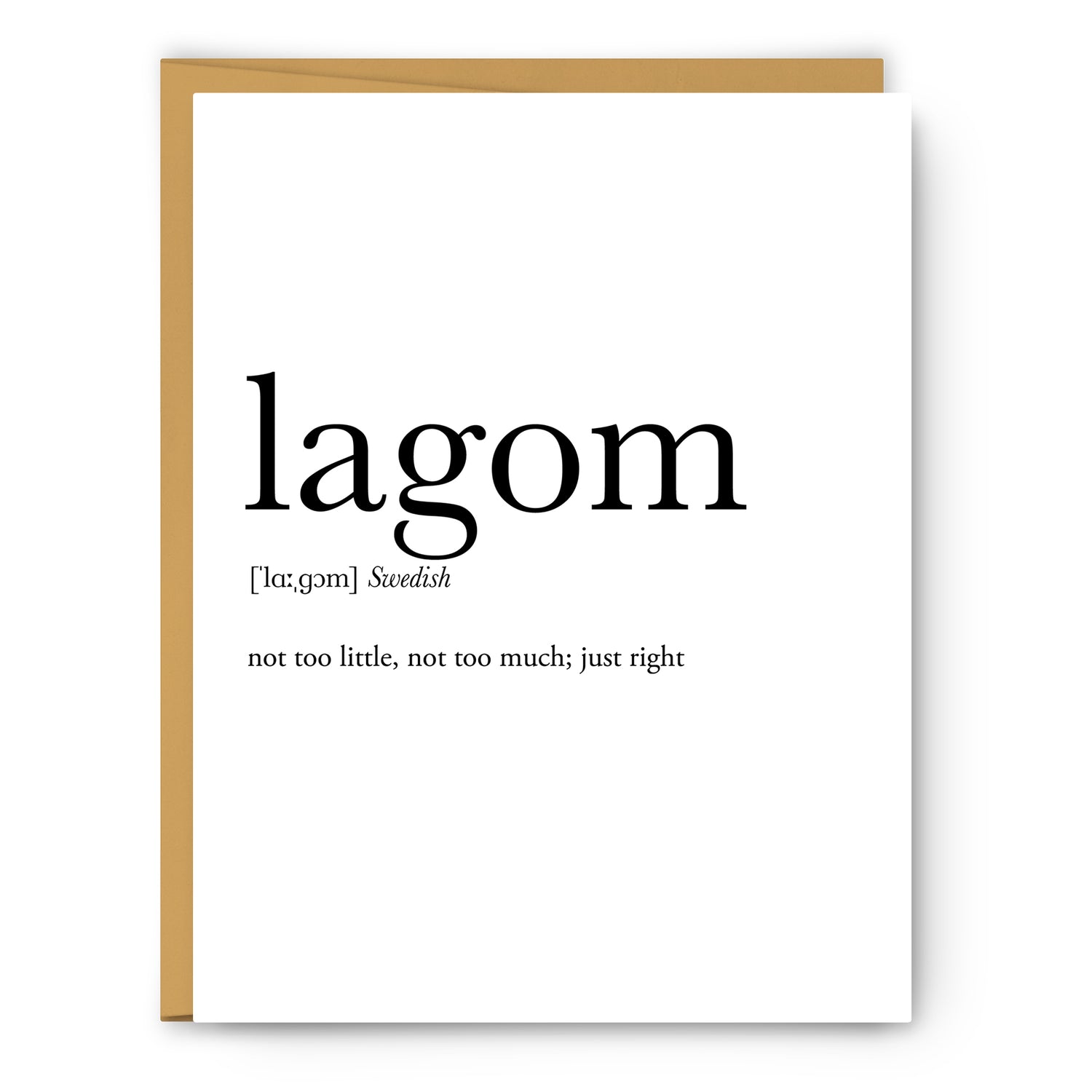 Lagom Definition - Unframed Art Print Or Greeting Card