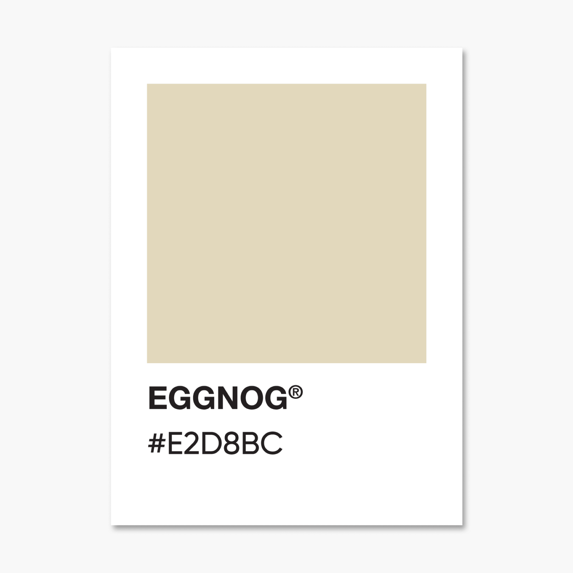 Eggnog - Color Palette Sticker - Footnotes Paper