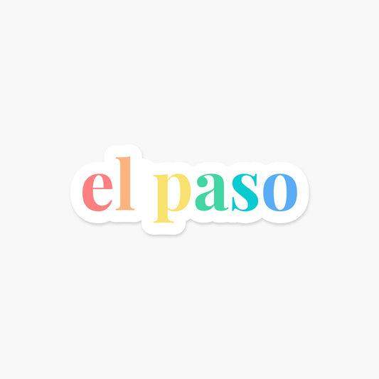 El Paso, Texas Sticker - Footnotes Paper