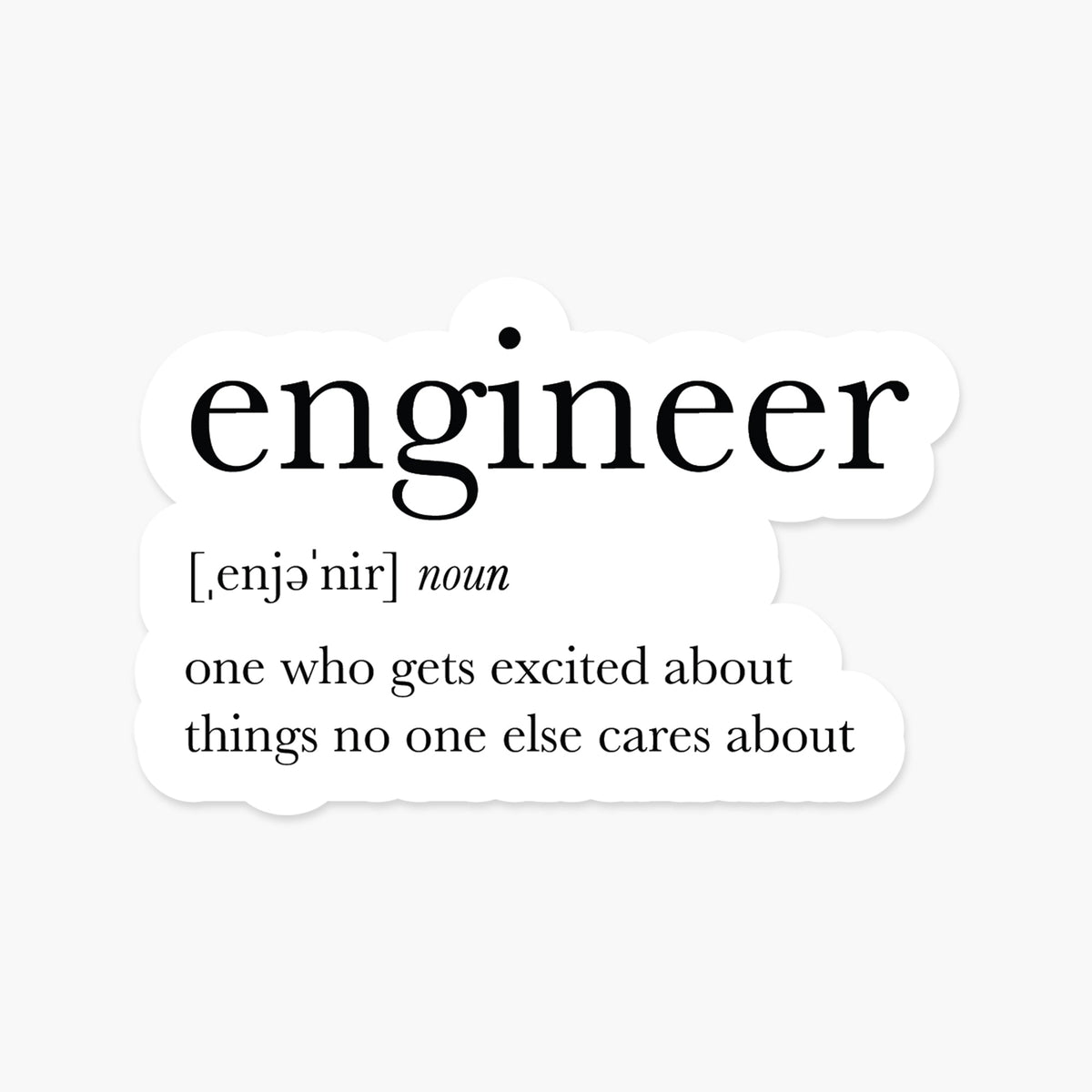 Engineer Definition Sticker - Footnotes Paper