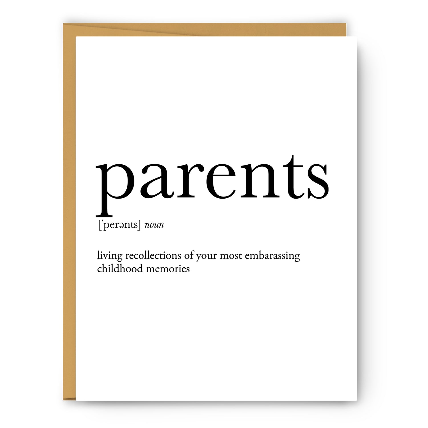 Parents Definition - Unframed Art Print Or Greeting Card