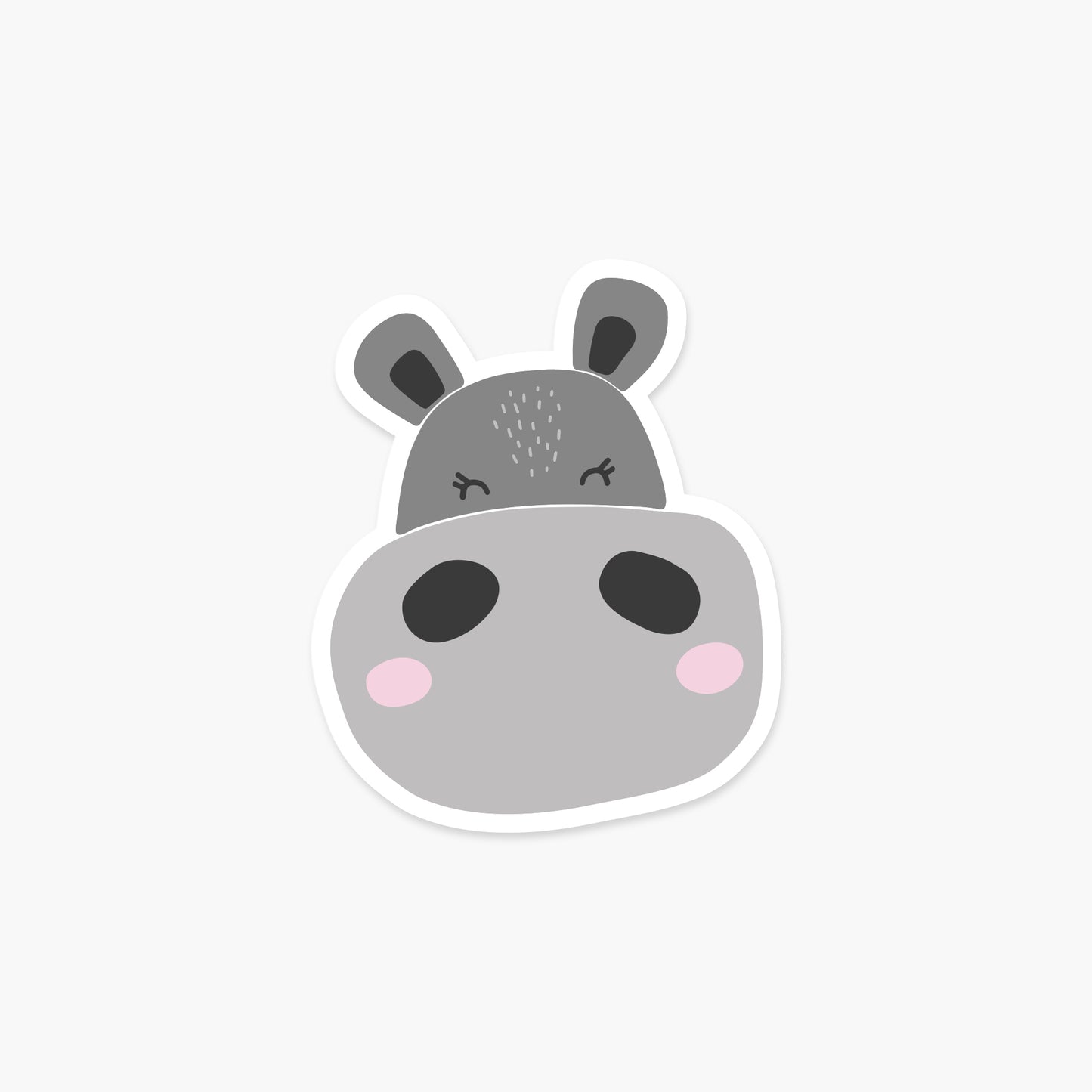 Hippopotamus Head - Animal Sticker | Footnotes Paper