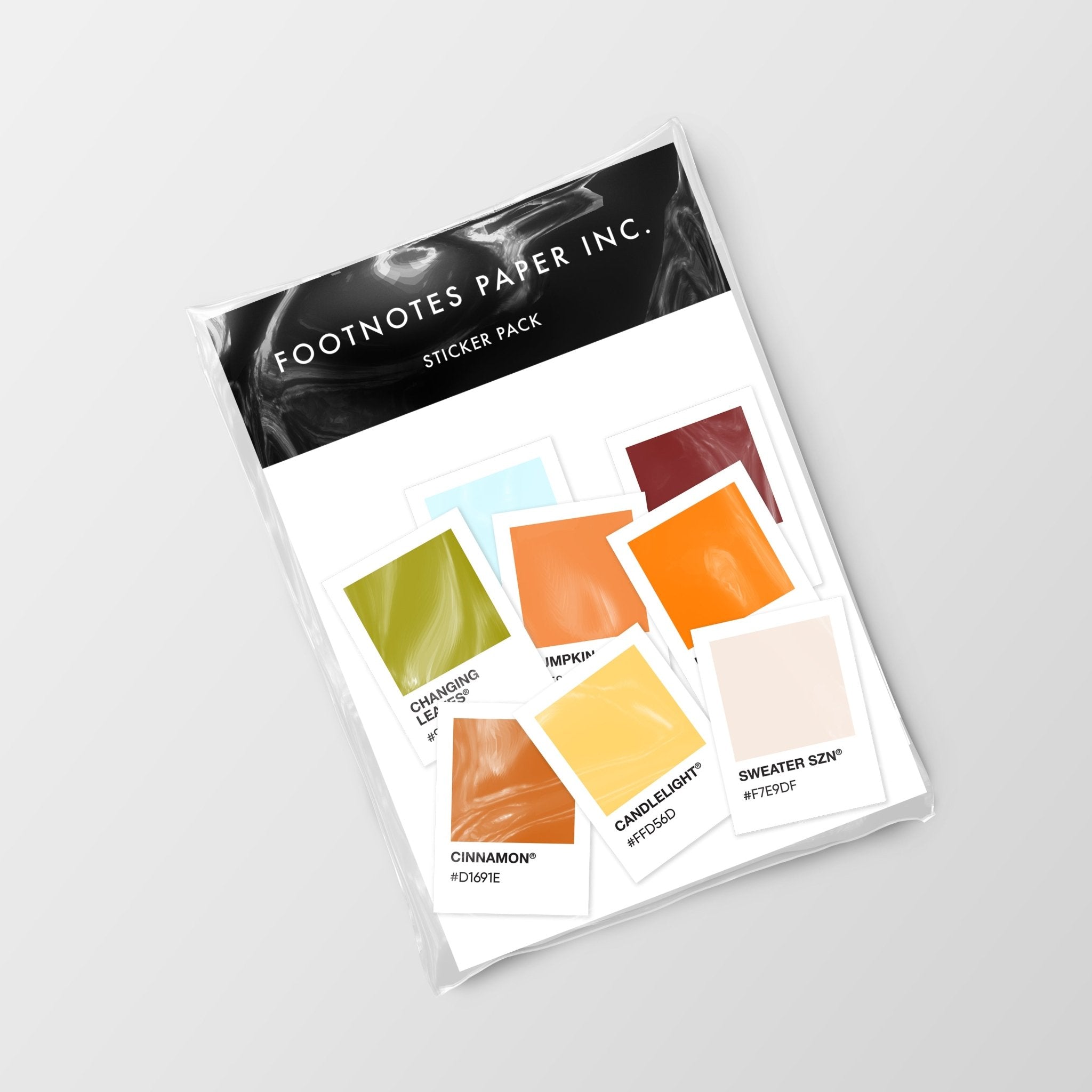 Fall Color Paper Pack Fall Autumn Season Color Palette Sticker Pack | Footnotes Paper