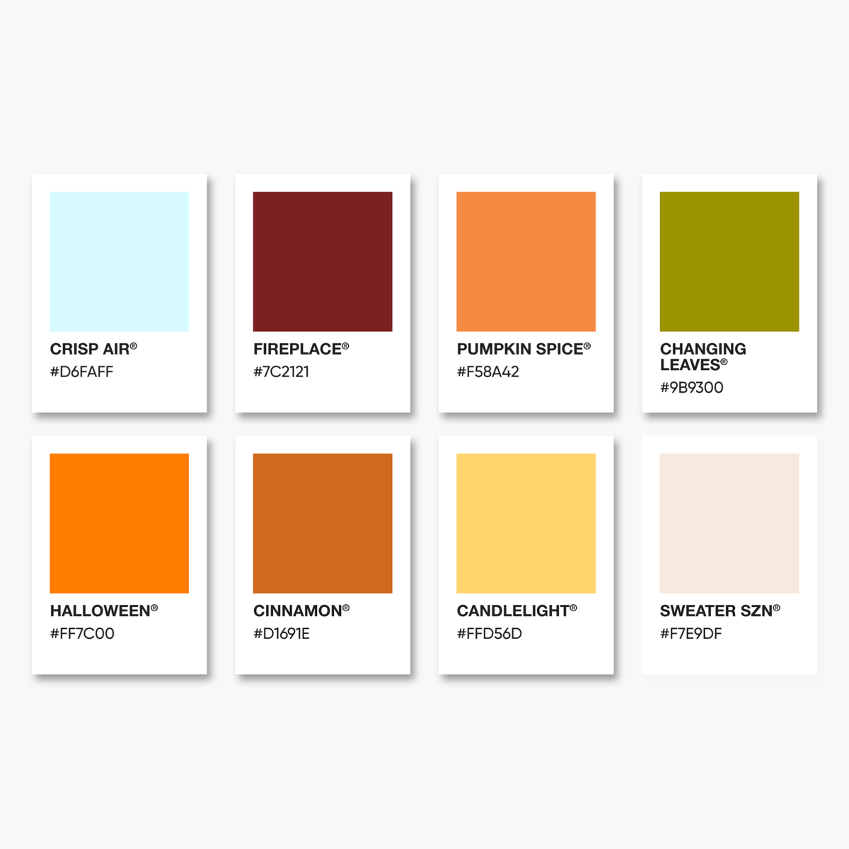 Fall Color Paper Pack Fall Autumn Season Color Palette Sticker Pack | Footnotes Paper