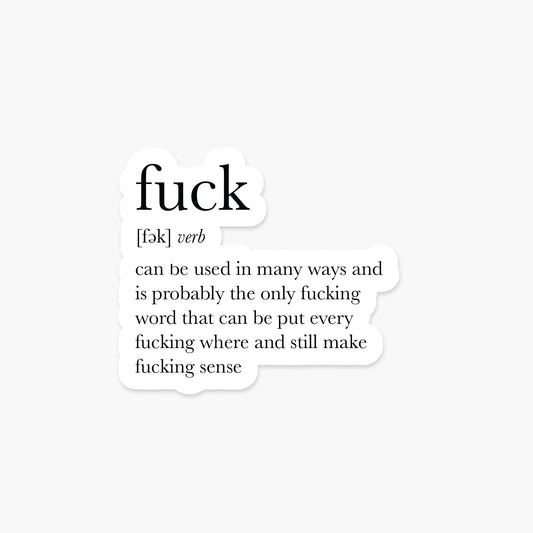 F*ck Definition Sticker - Footnotes Paper