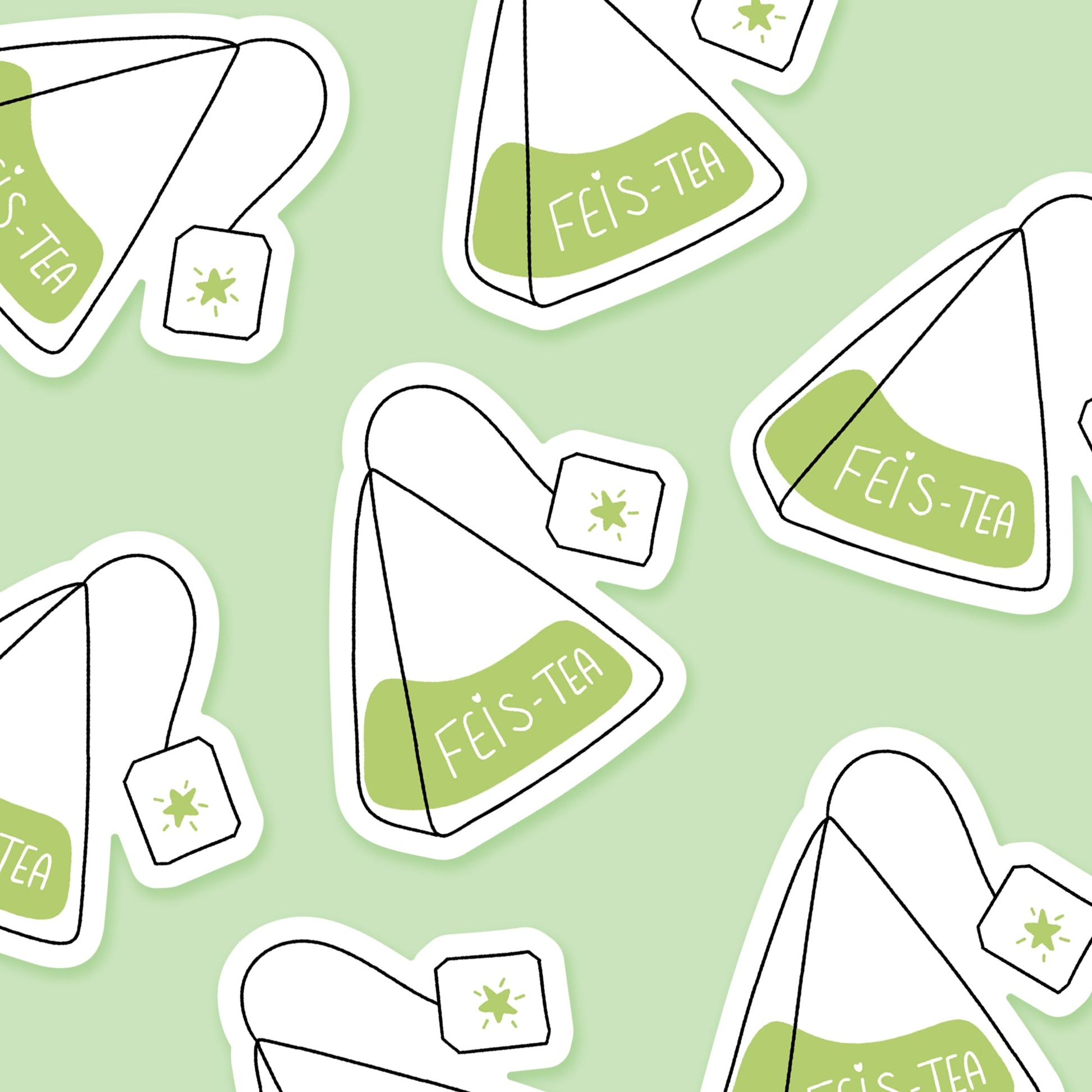 Feis - tea Teabag Everyday Sticker - Footnotes Paper