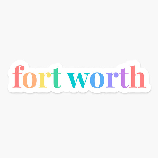 Fort Worth, Texas Sticker - Footnotes Paper