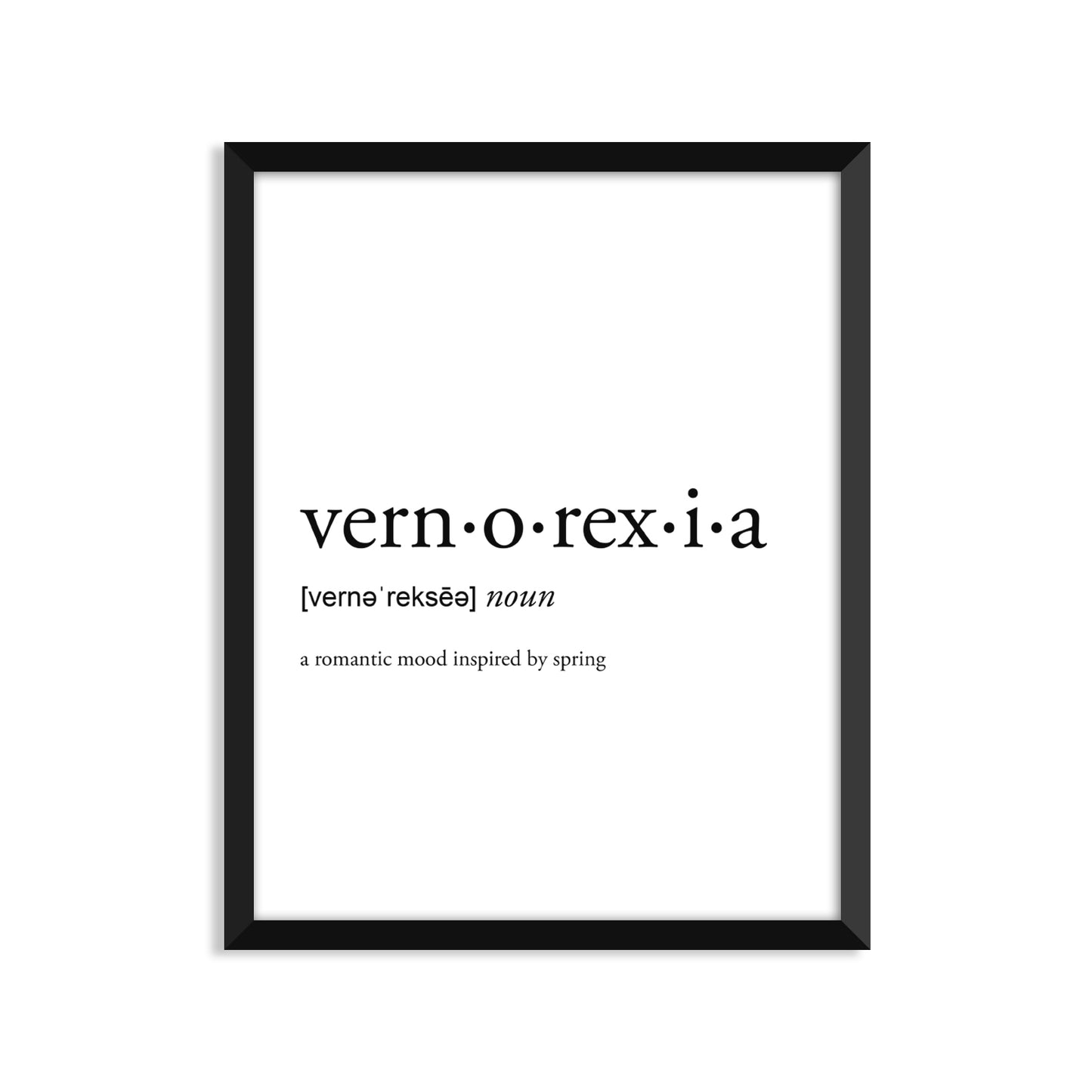 Vernorexia Definition - Unframed Art Print Or Greeting Card