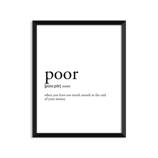 Poor Definition - Unframed Art Print Or Greeting Card