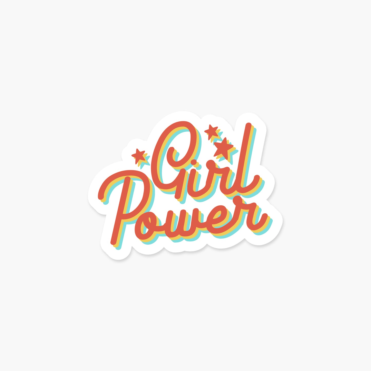 Girl Power Retro - Feminist Sticker | Footnotes Paper