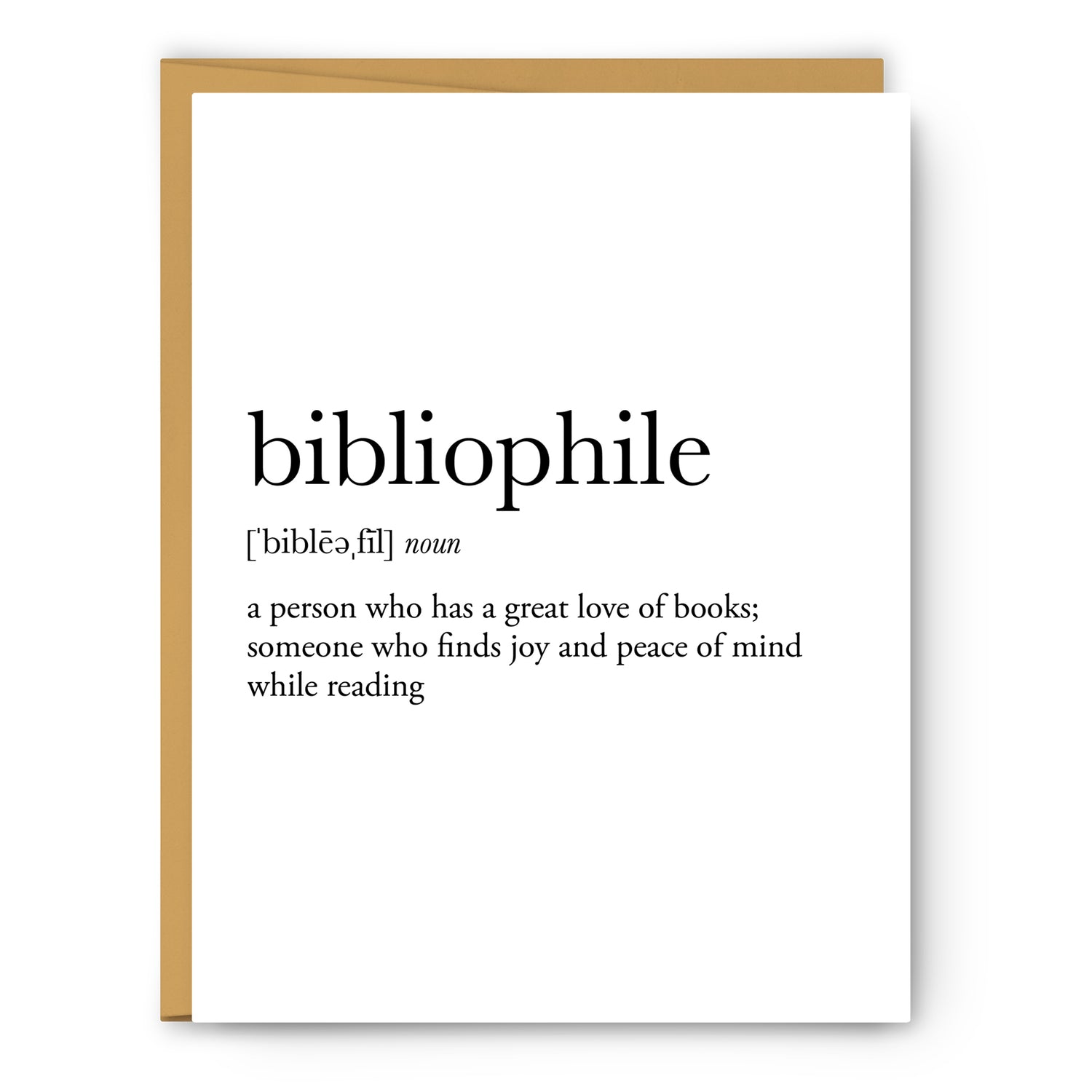 Bibliophile Definition Everyday Card