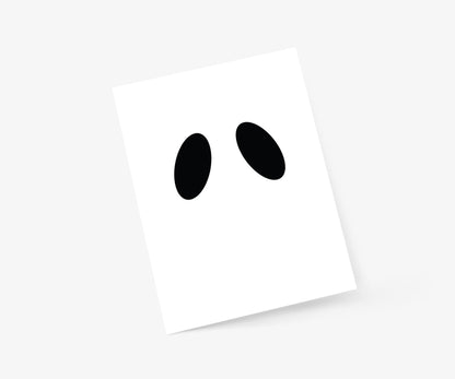 Ghost Eyes Halloween Card - Footnotes Paper