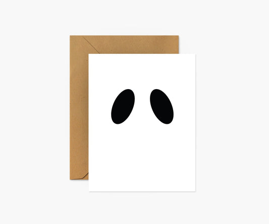 Ghost Eyes Halloween Card - Footnotes Paper