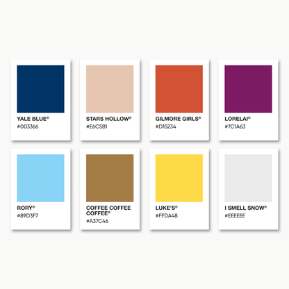Gilmore Girls Color Palette - Sticker Pack - Footnotes Paper