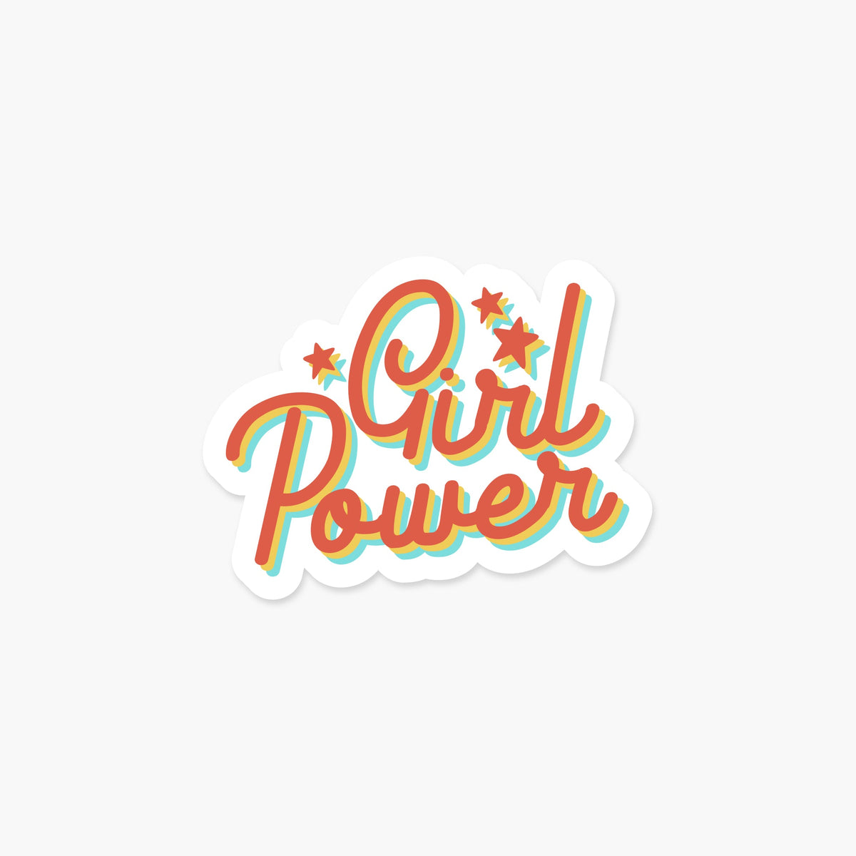 Girl Power Retro Sticker - Footnotes Paper