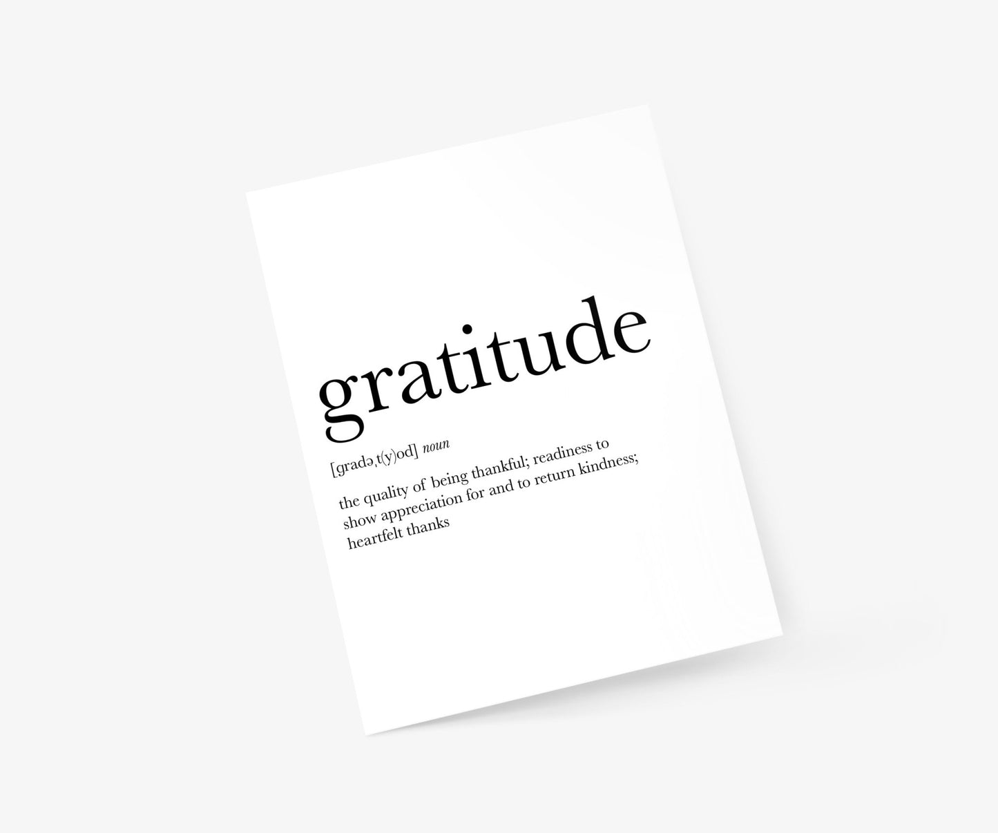 Gratitude Definition - Footnotes Paper