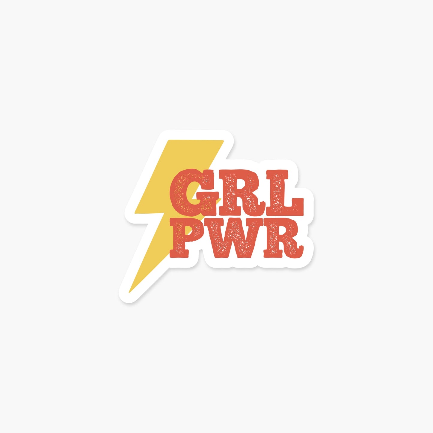 GRL PWR Lightning Bolt Sticker - Footnotes Paper